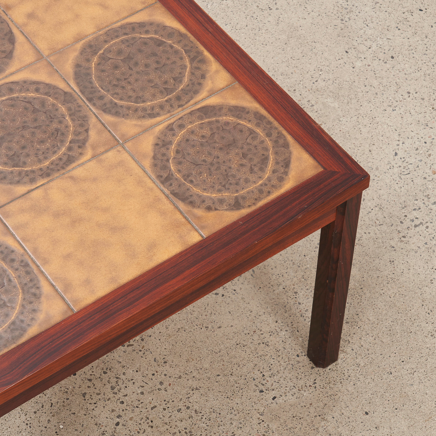 Rosewood Tile Top Side Table