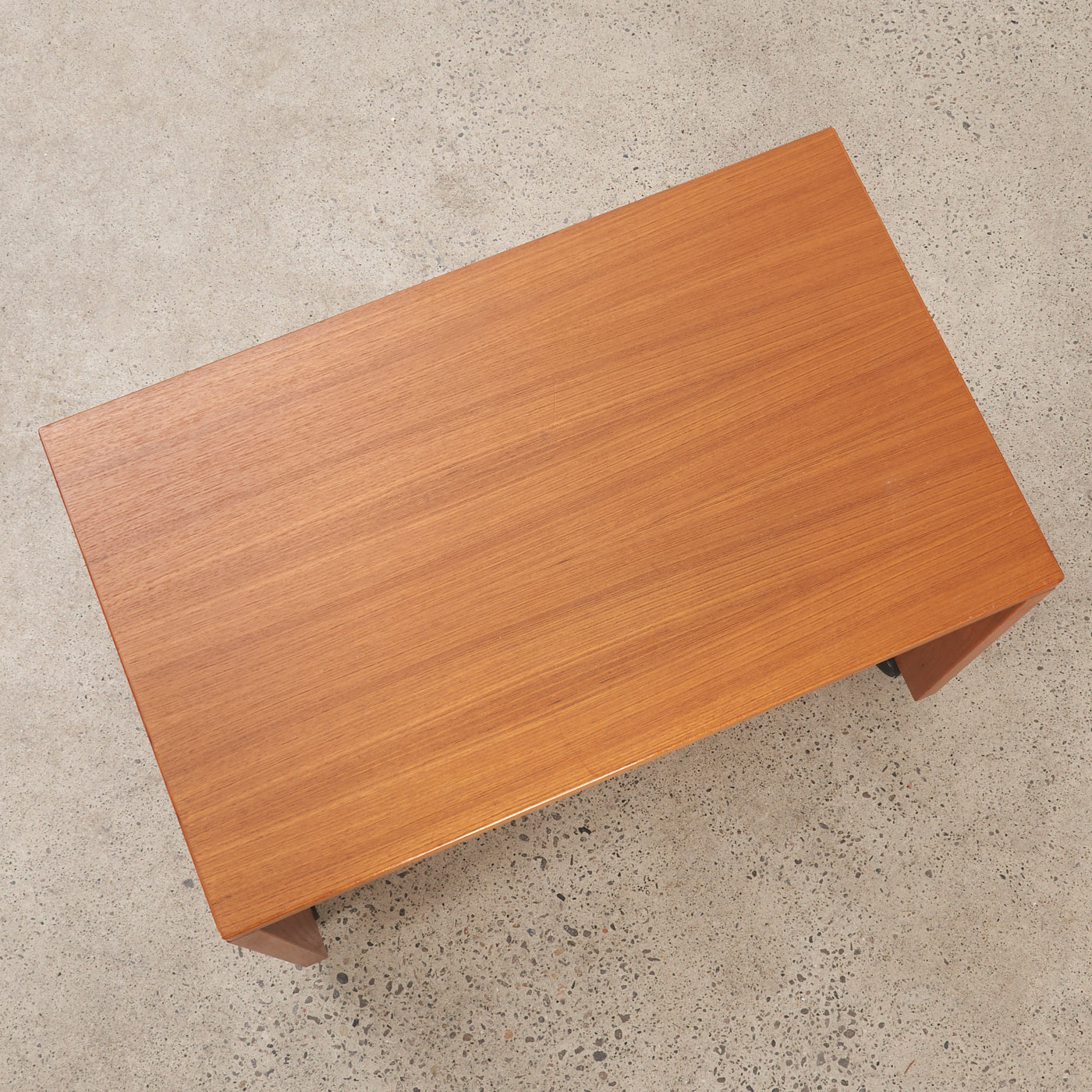 Teak Media Table w/ Castors