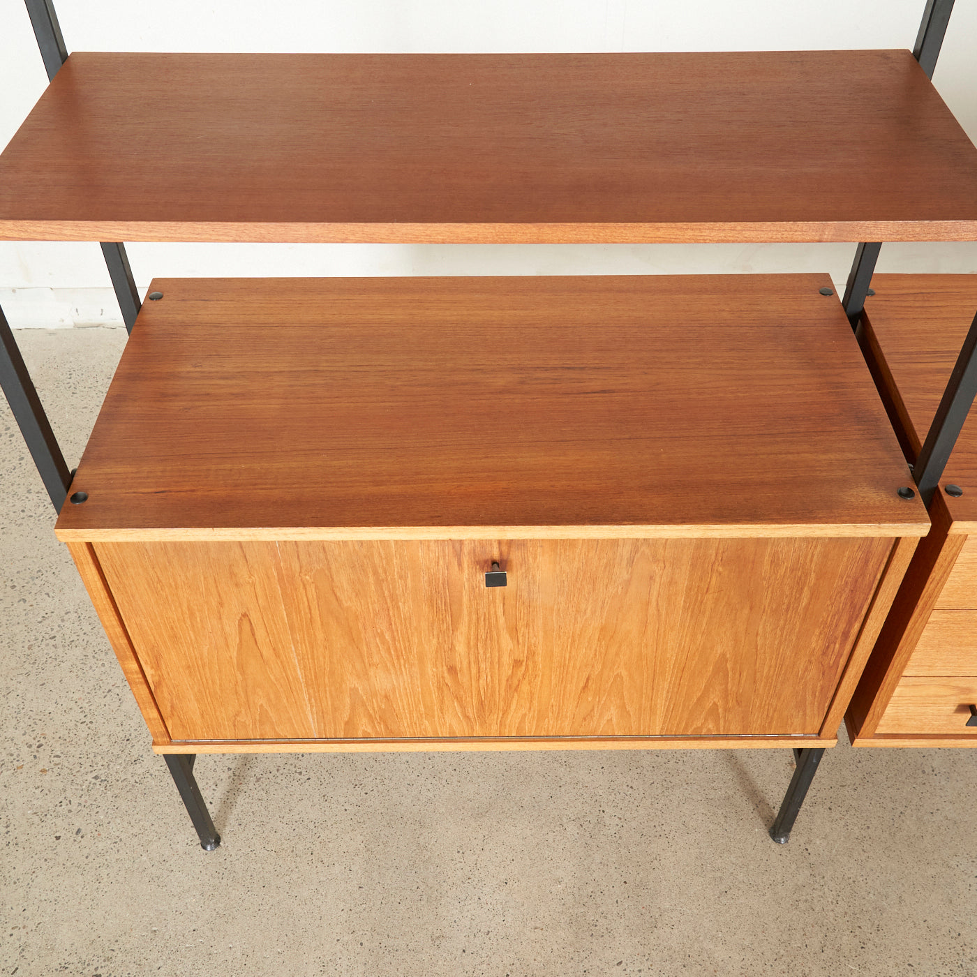 Freestanding Modular Teak Wall Unit