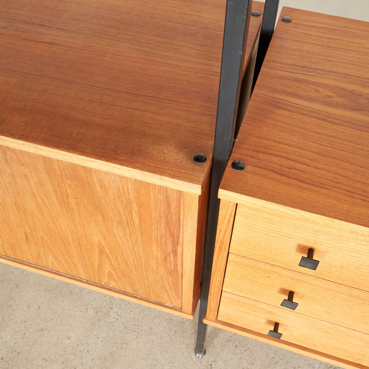 Freestanding Modular Teak Wall Unit