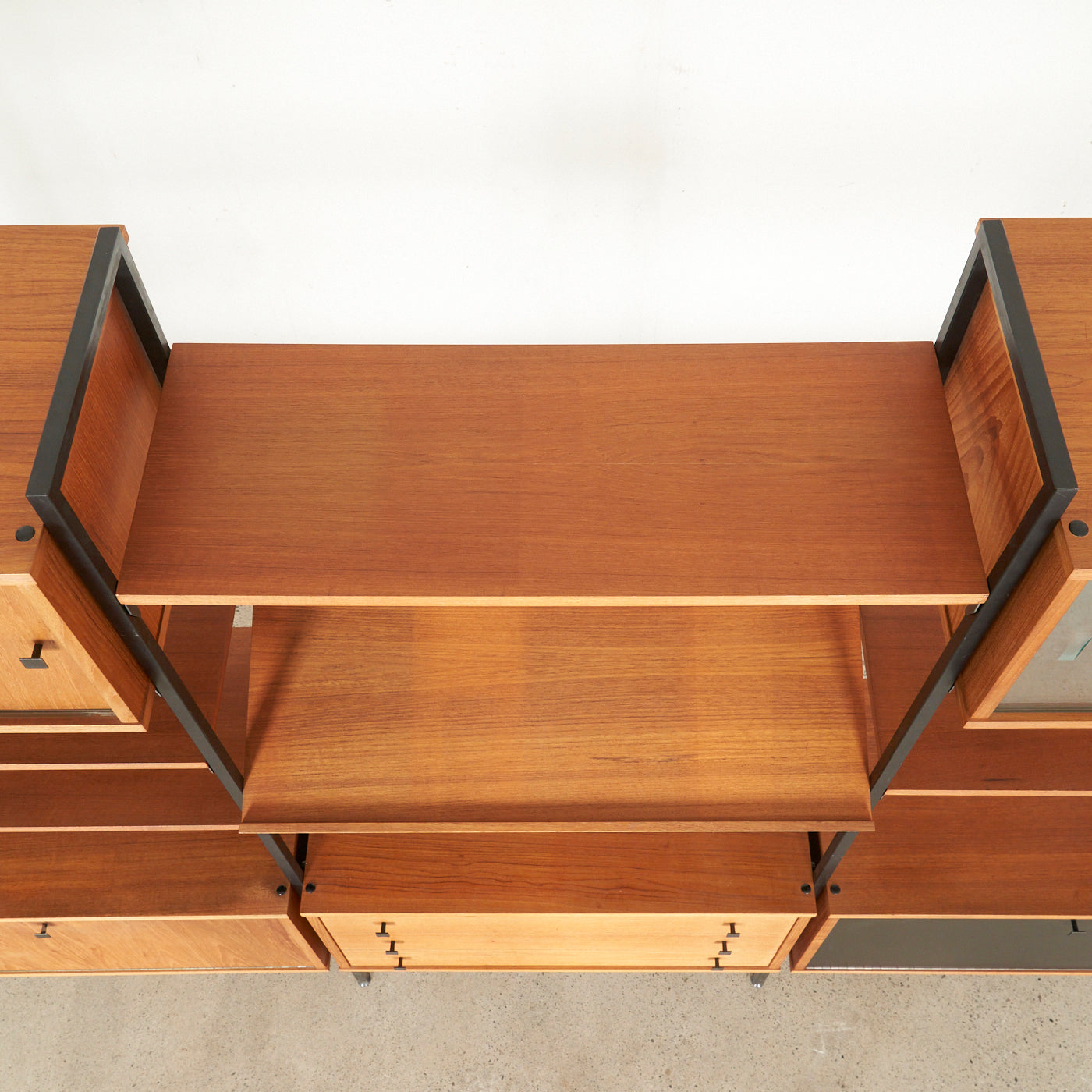 Freestanding Modular Teak Wall Unit