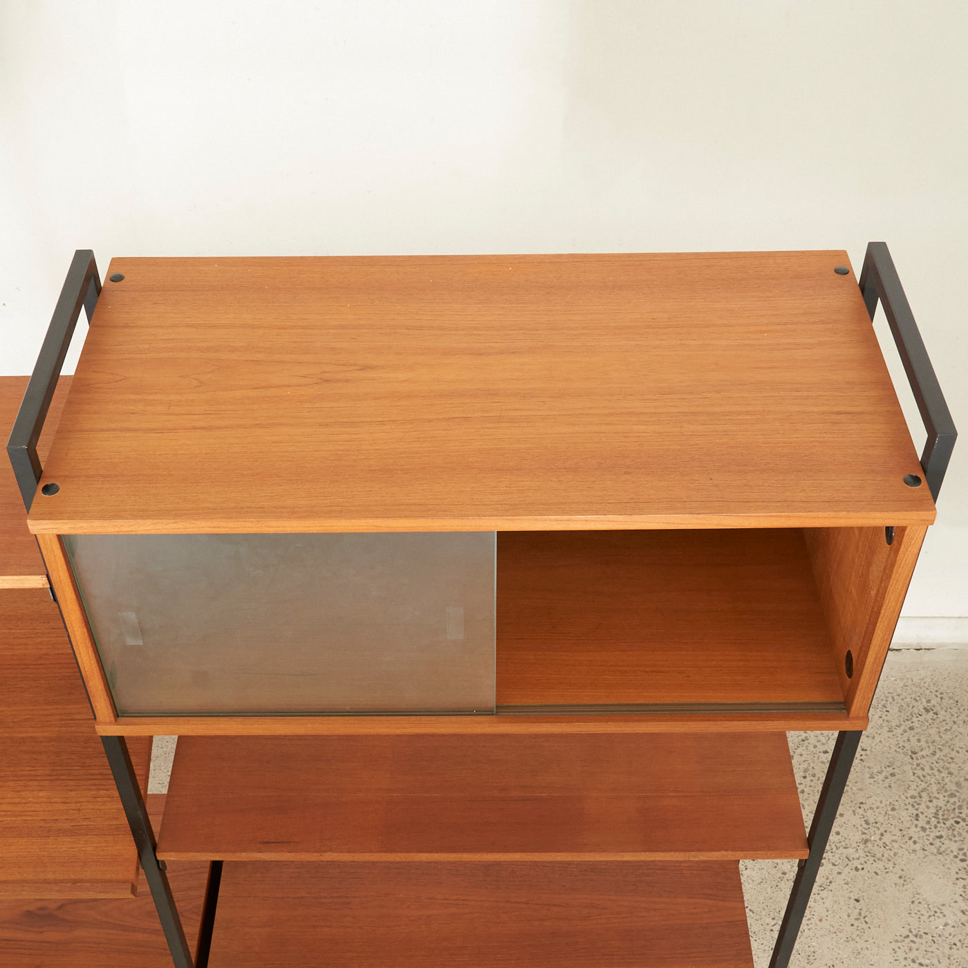 Freestanding Modular Teak Wall Unit