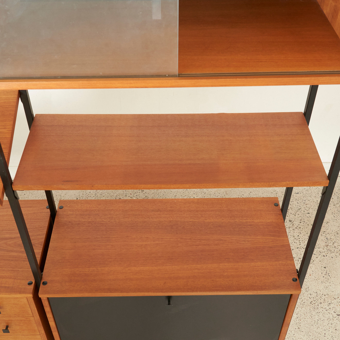 Freestanding Modular Teak Wall Unit