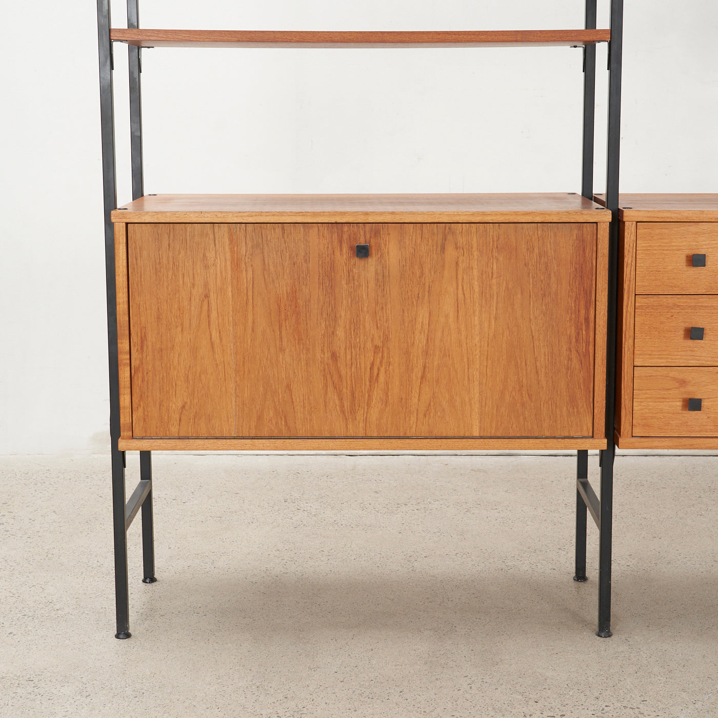 Freestanding Modular Teak Wall Unit