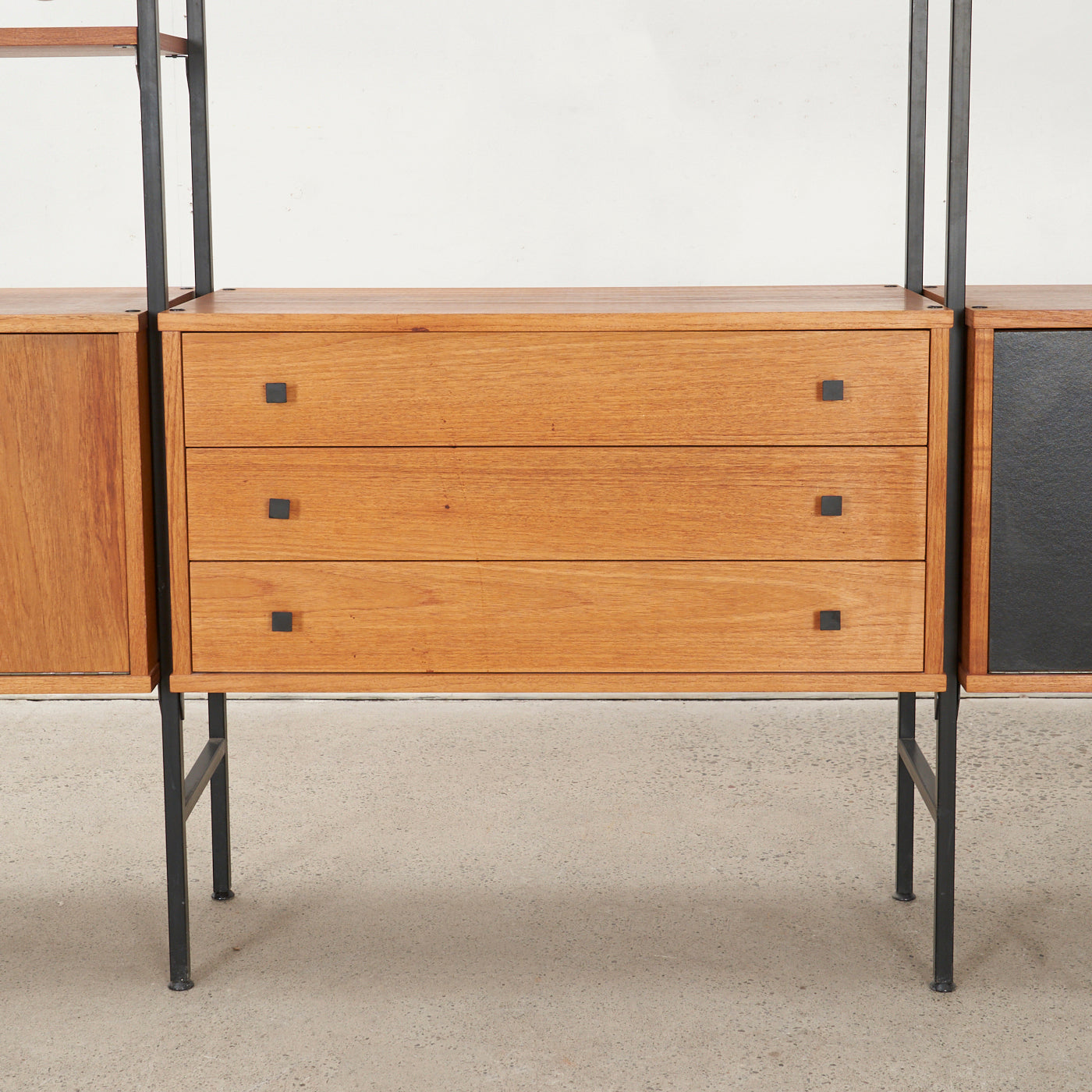 Freestanding Modular Teak Wall Unit
