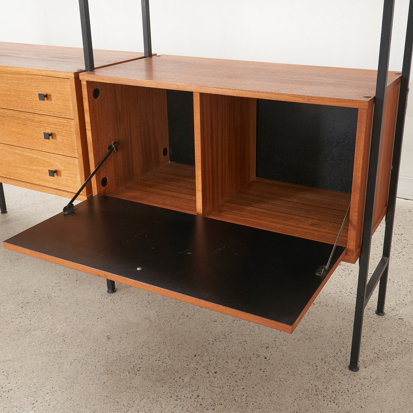 Freestanding Modular Teak Wall Unit