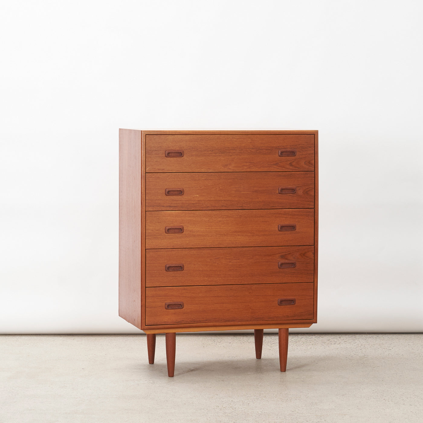 Teak 5 Drawer Dresser