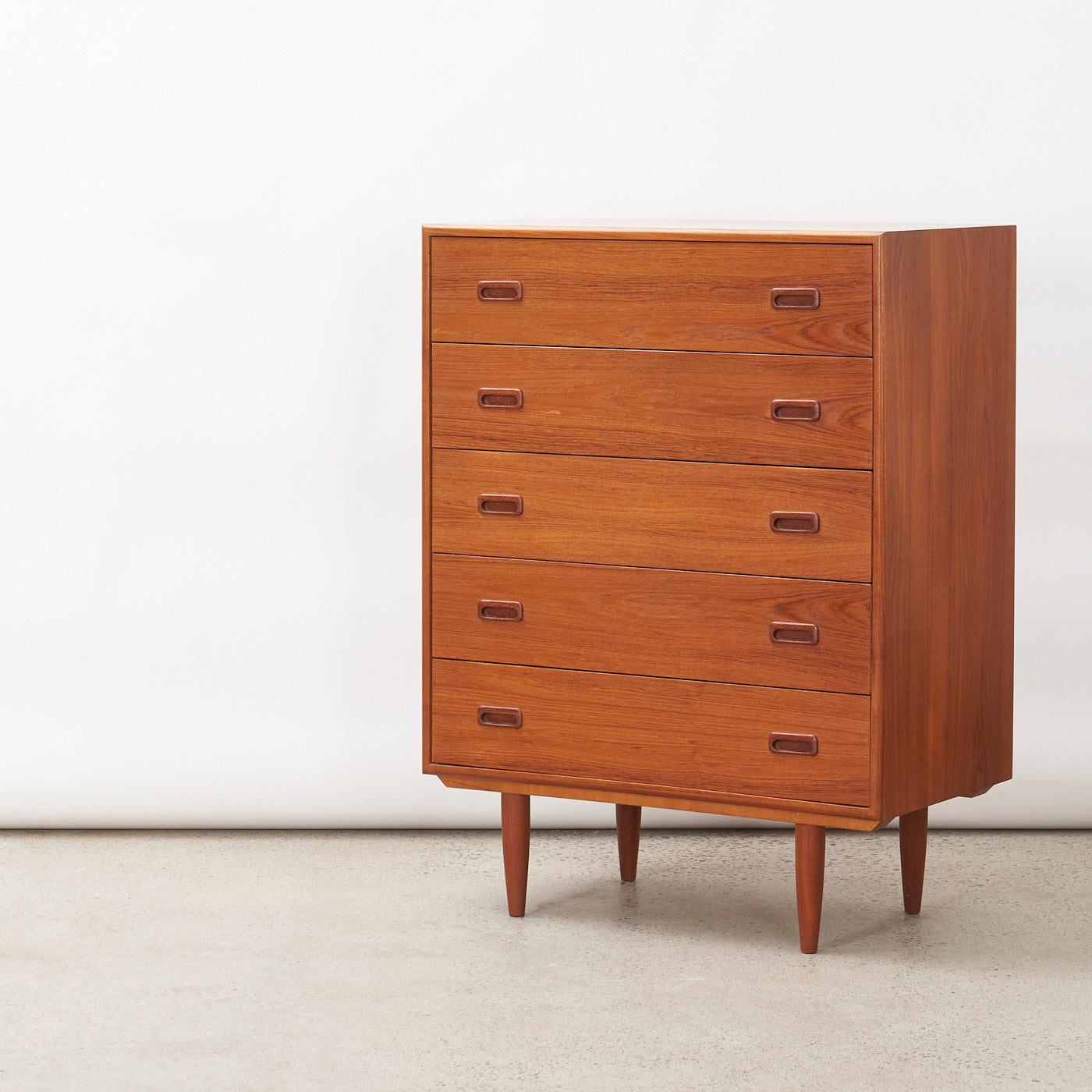 Teak 5 Drawer Dresser