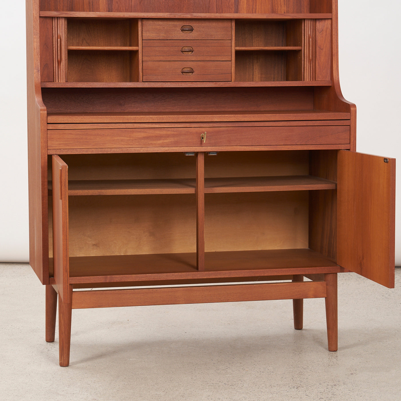 Teak Secretary Desk by Johannes Sorth for Bornholms Möbelfabrik, Denmark