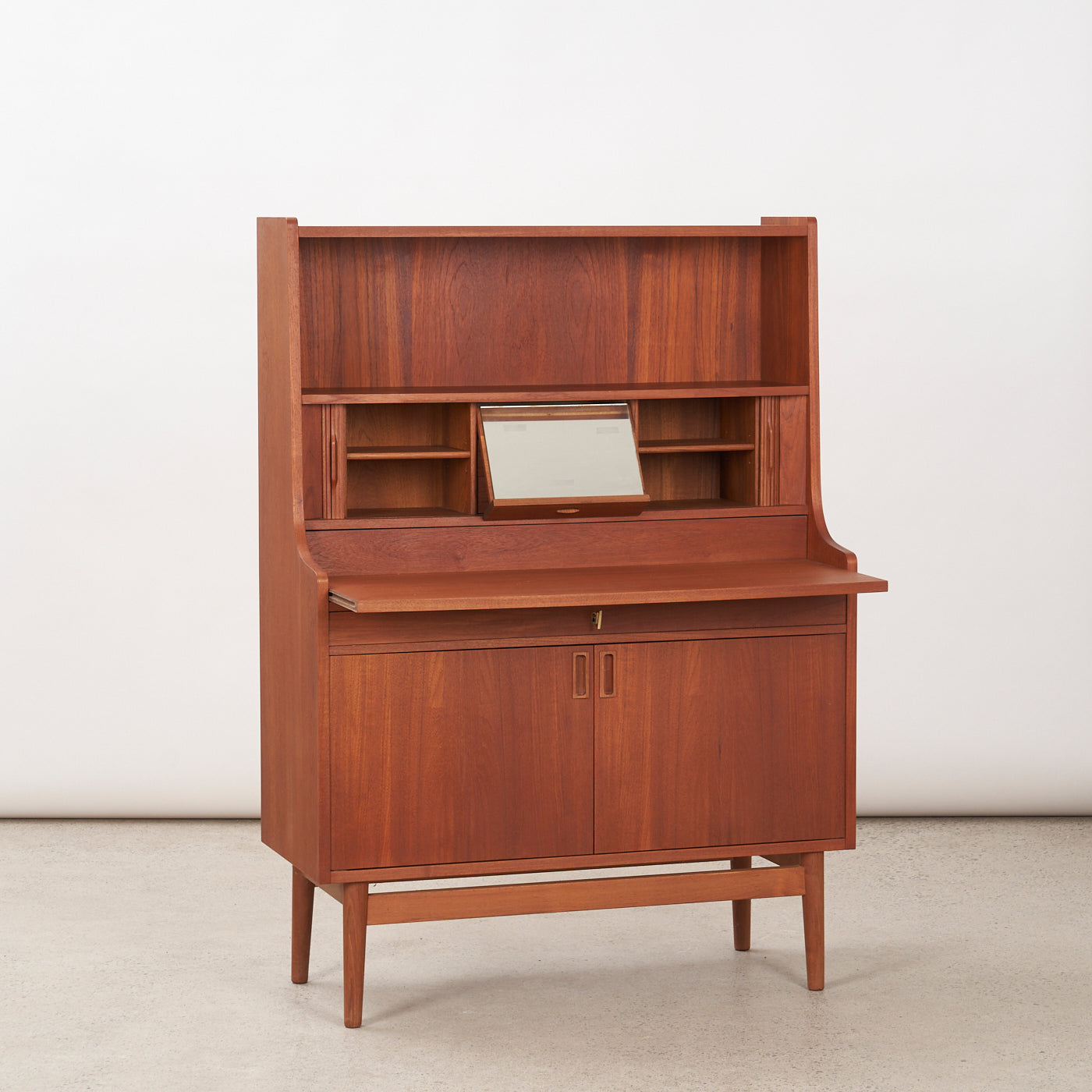 Teak Secretary Desk by Johannes Sorth for Bornholms Möbelfabrik, Denmark