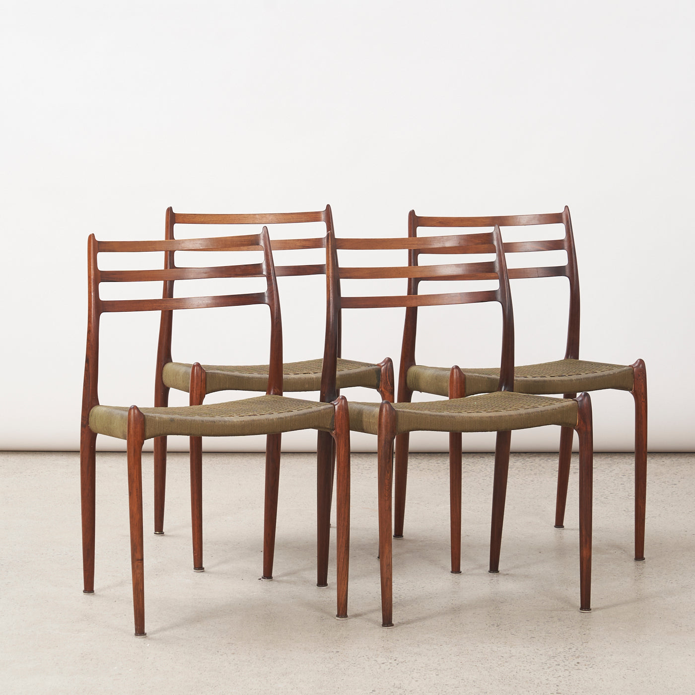 Set of 4 Rosewood 'Model 78' Dining Chairs by Niels O. Møller for J.L. Møller, Denmark