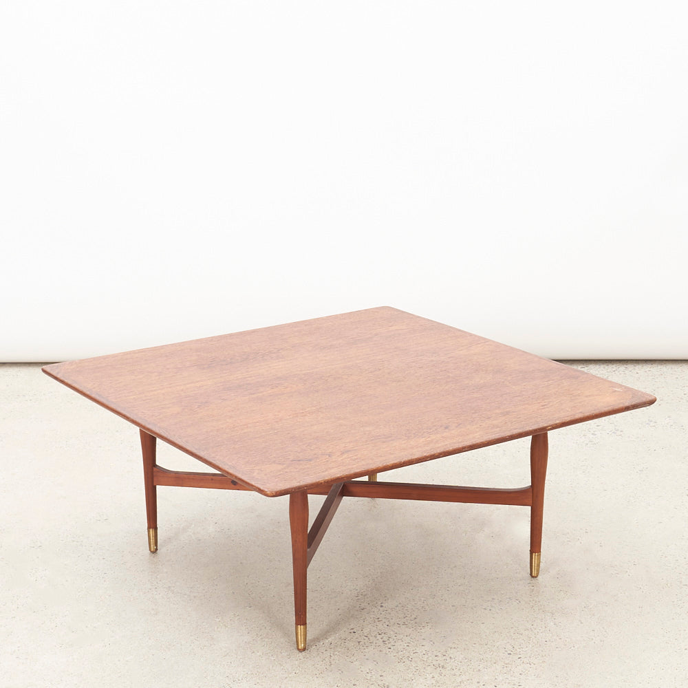 Square Teak Coffee Table by Leif Jacobsen