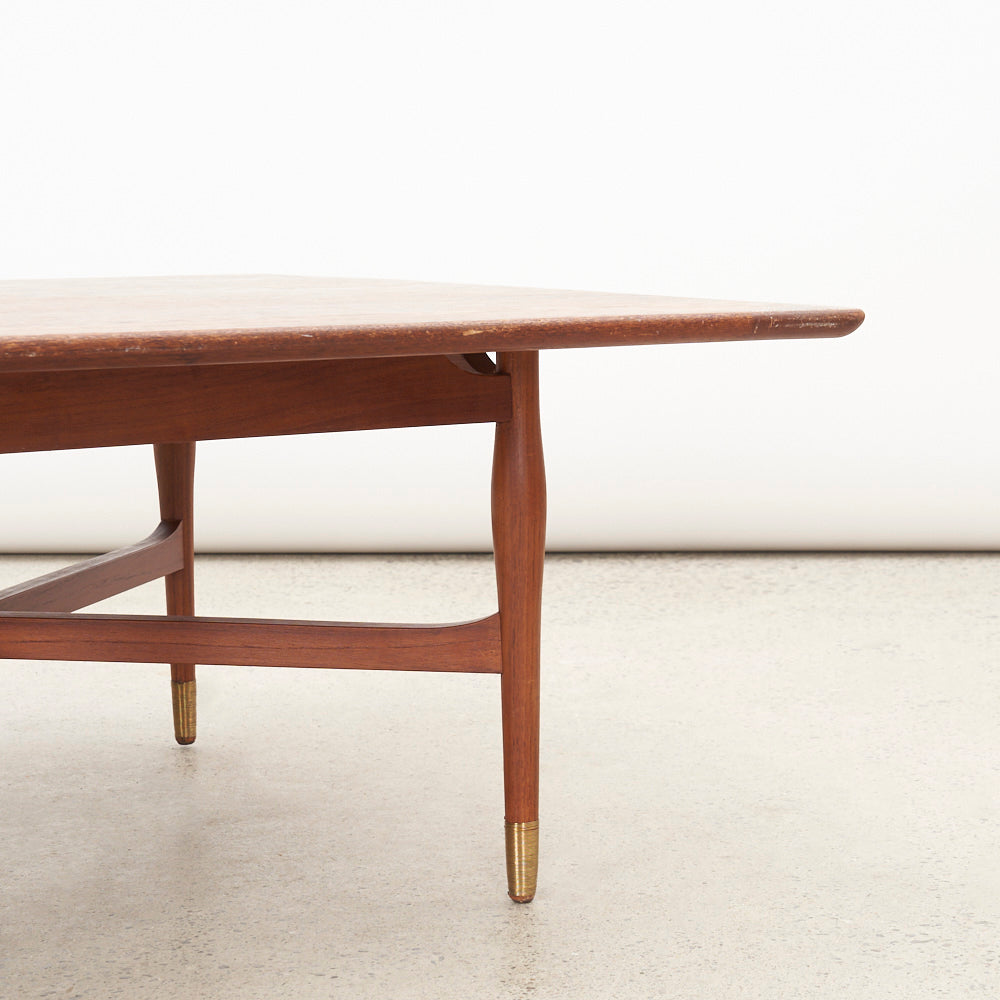 Square Teak Coffee Table by Leif Jacobsen