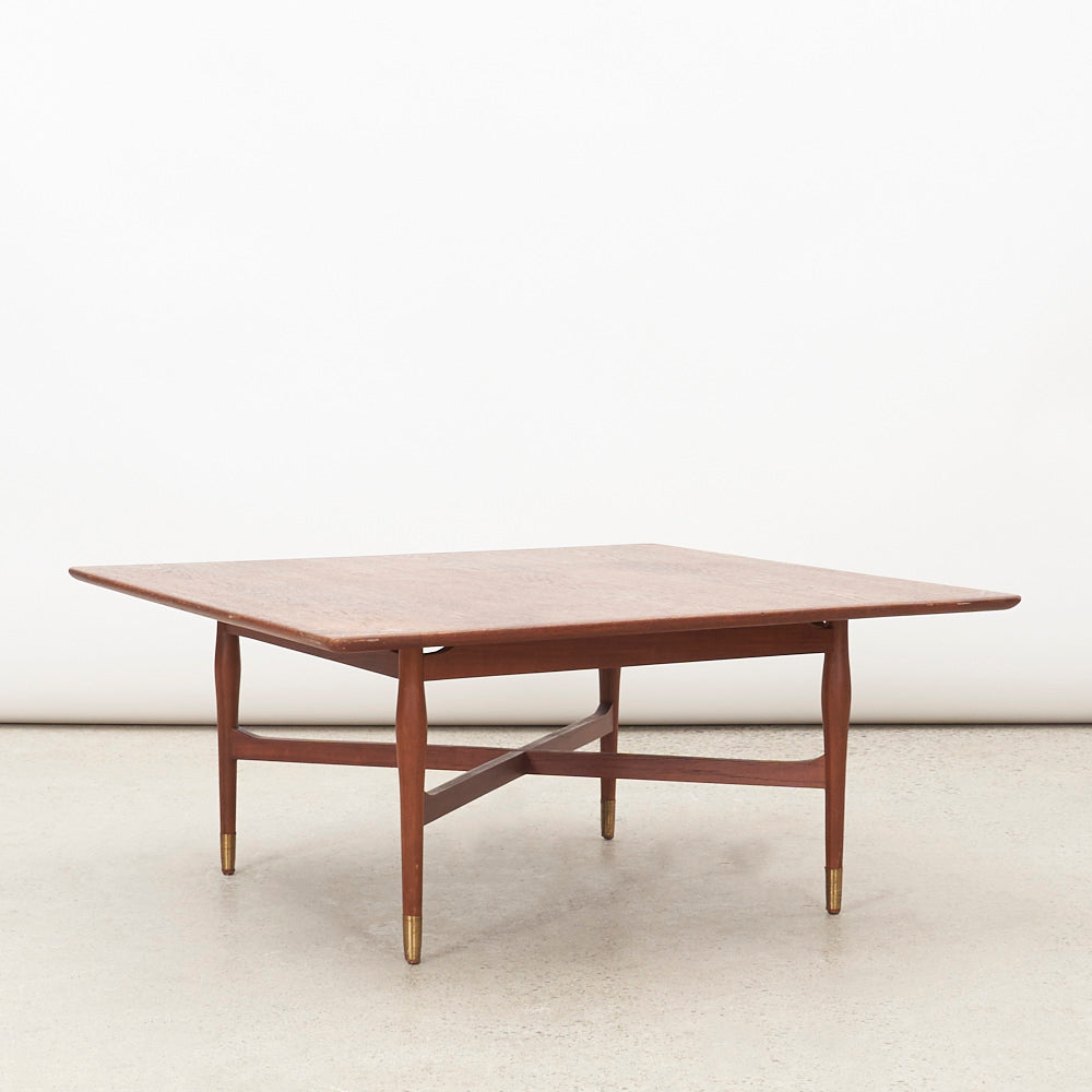 Square Teak Coffee Table by Leif Jacobsen