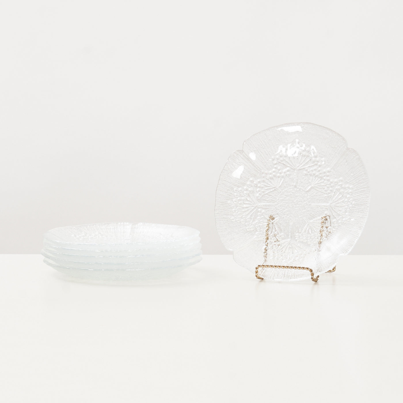 Set of Six Glass Plates by Pertti Kalioinen