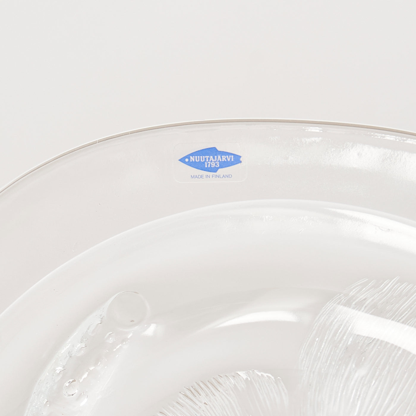 Vintage Glass Plate by Ovia Toikka for Nuutajärvi, Finland