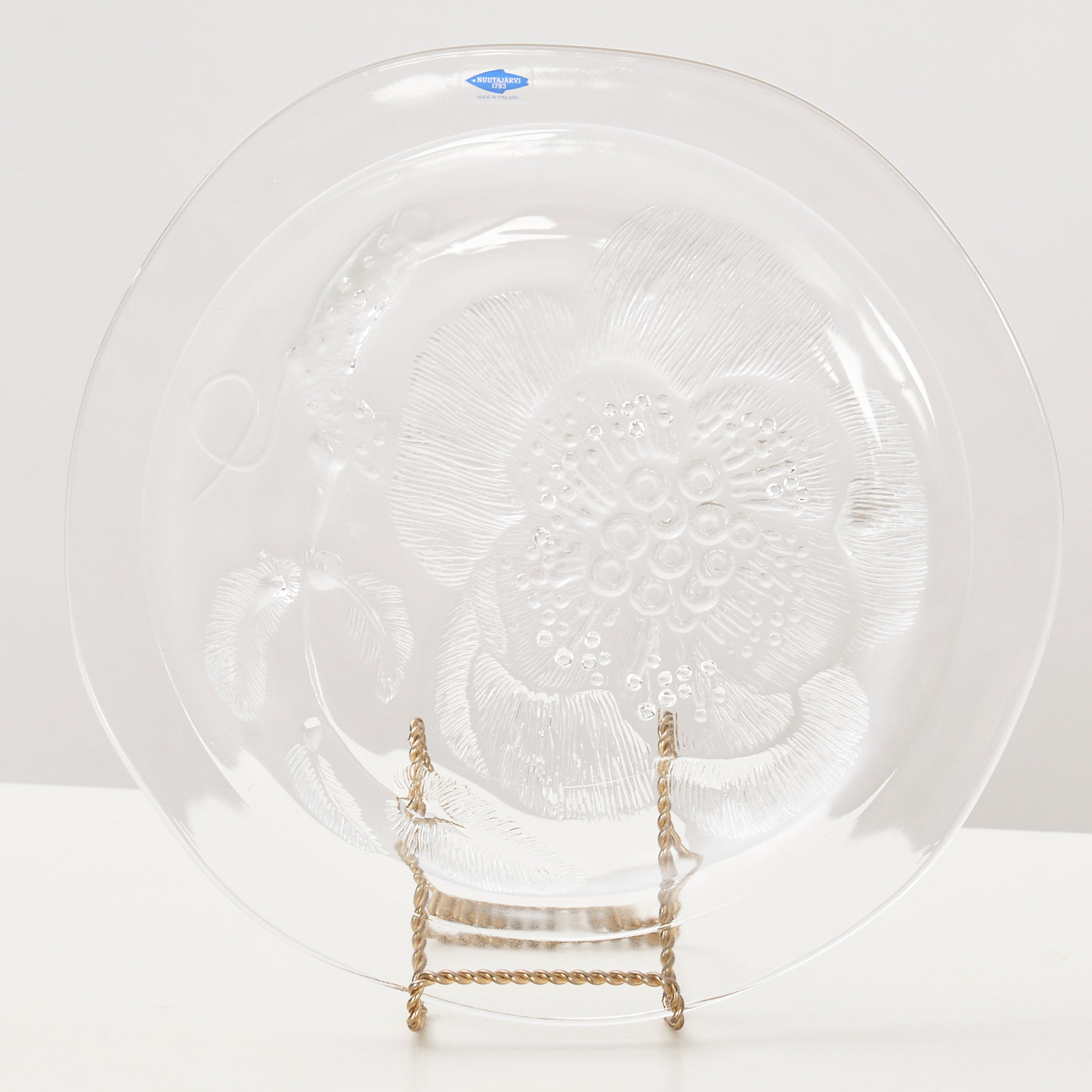 Vintage Glass Plate by Ovia Toikka for Nuutajärvi, Finland