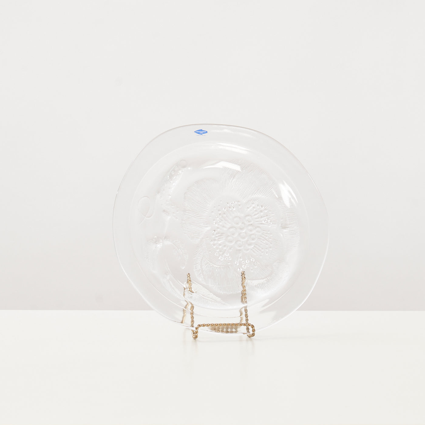 Vintage Glass Plate by Ovia Toikka for Nuutajärvi, Finland