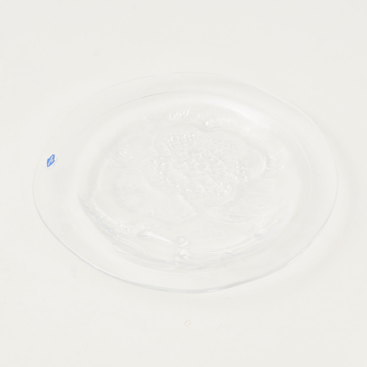 Vintage Glass Plate by Ovia Toikka for Nuutajärvi, Finland