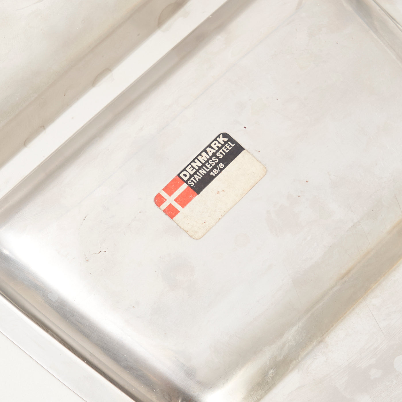 Vintage Stainless Steel Serving Tray, Denmark