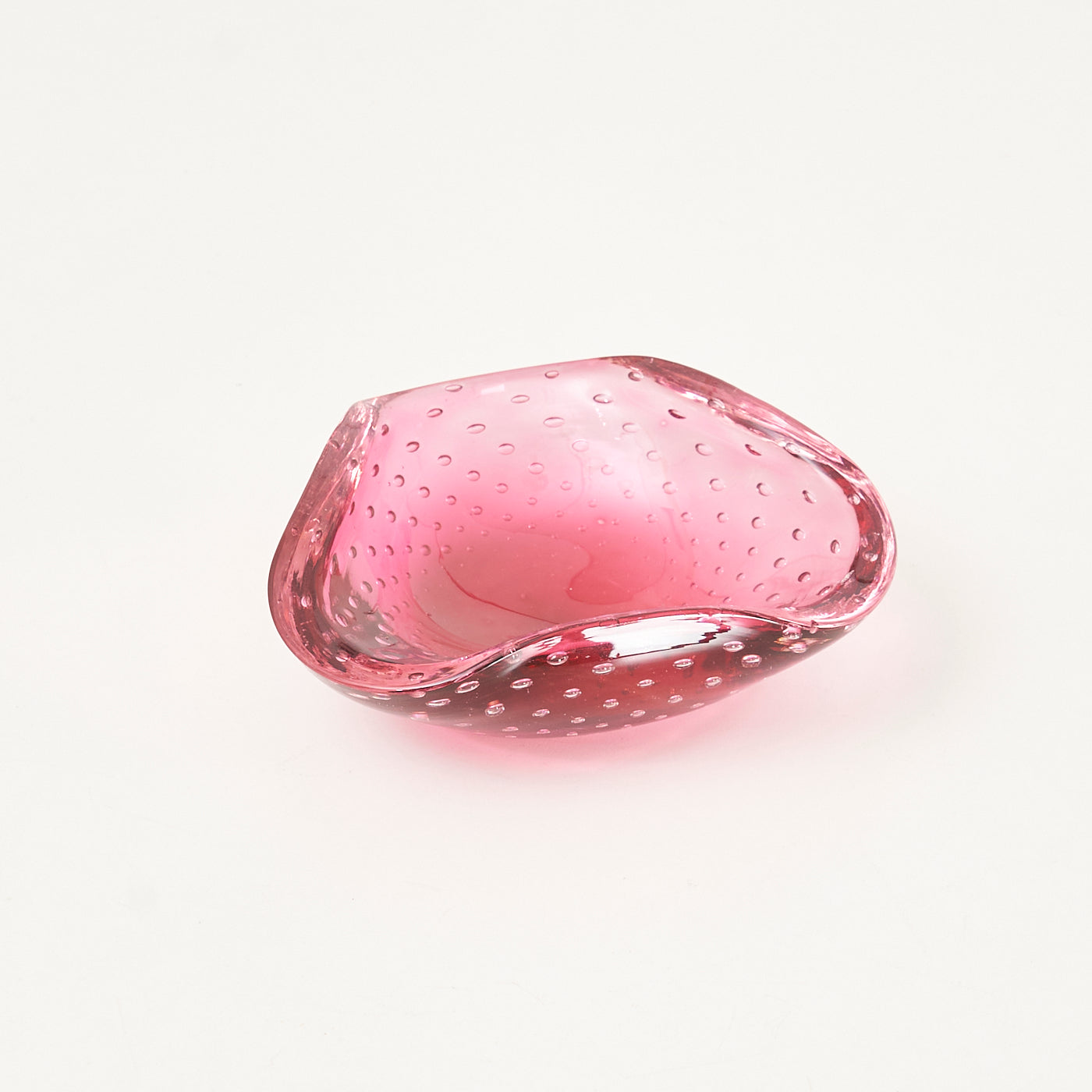 Vintage Art Glass Bullicante 'Cranberry' Bowl