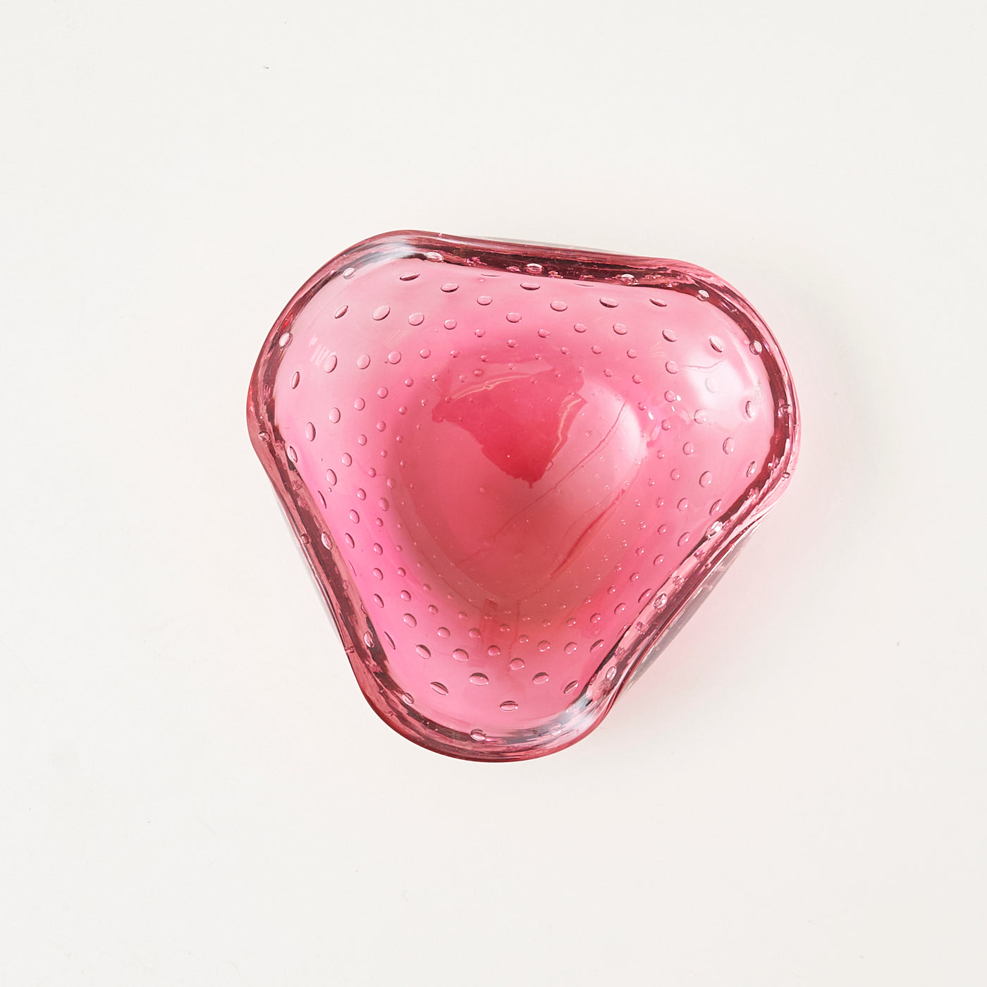 Vintage Art Glass Bullicante 'Cranberry' Bowl