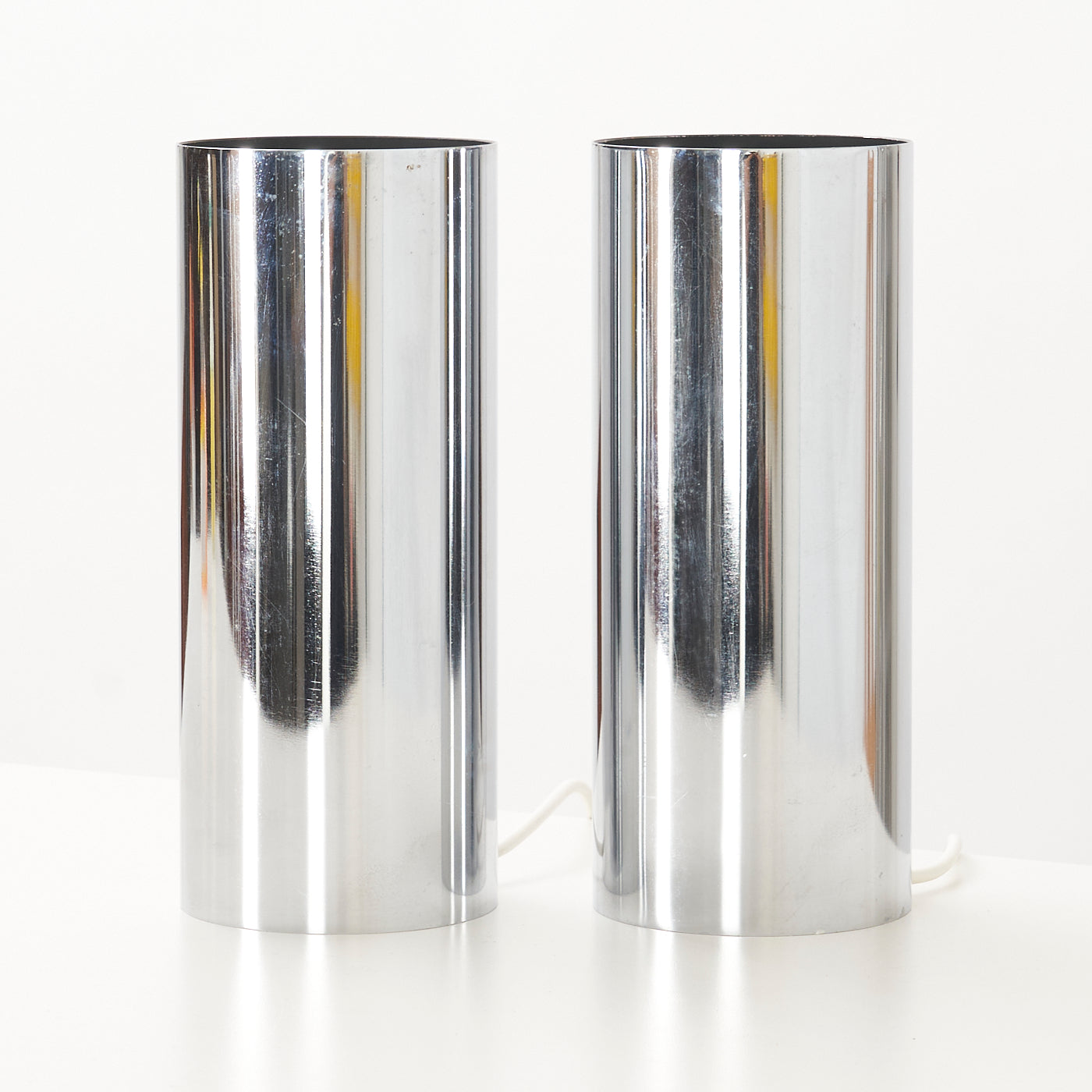 Pair of Vintage Chrome Table Lamps