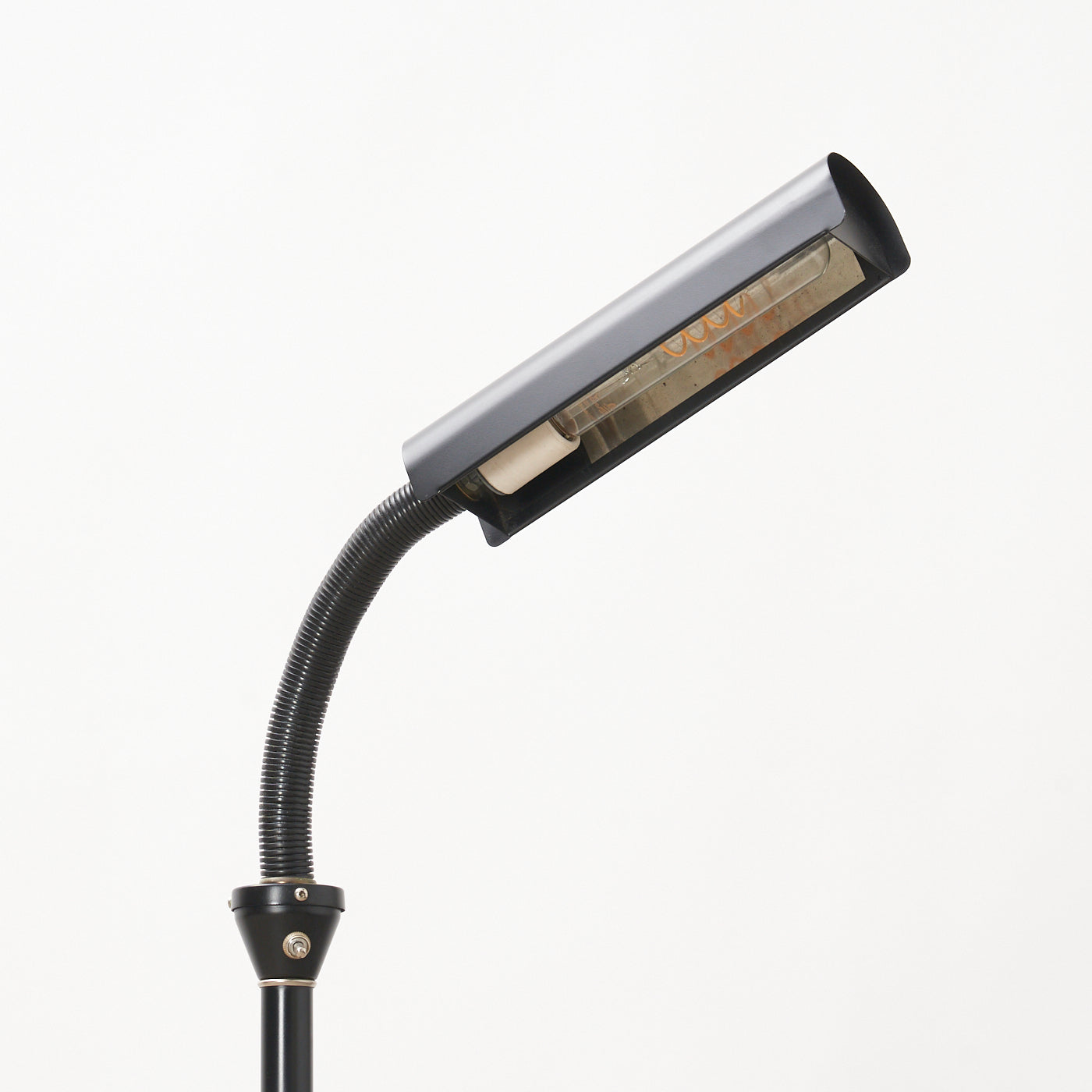 Vintage Metal Gooseneck Floor Lamp