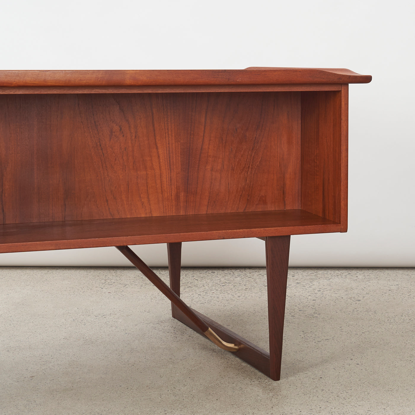 Teak Desk w/ Bar Cabinet by Peter Løvig Nielsen, Denmark