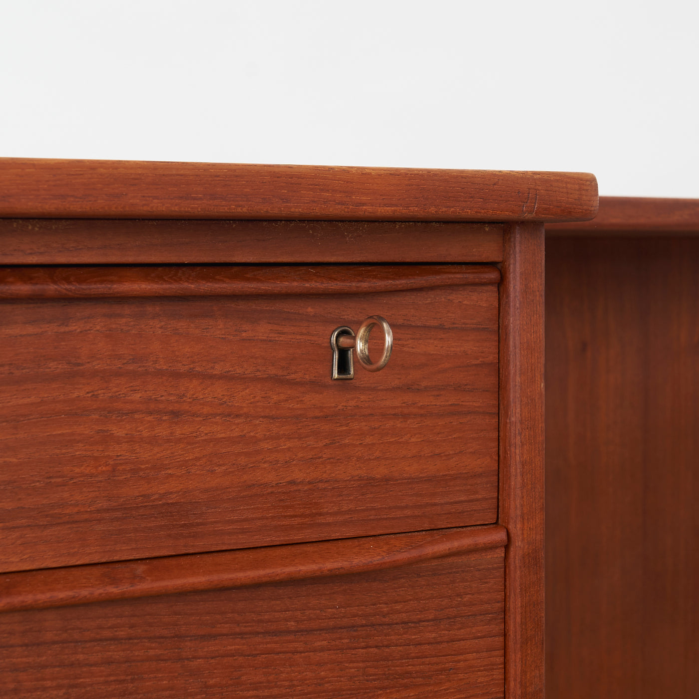 Teak Desk w/ Bar Cabinet by Peter Løvig Nielsen, Denmark