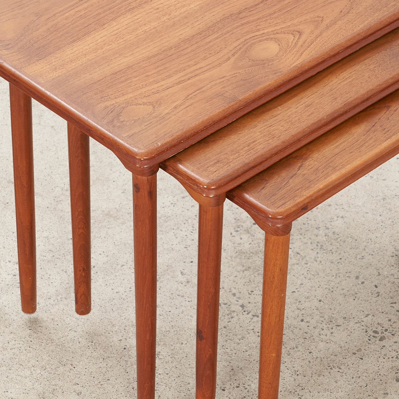 Set of 3 Teak Nesting Table, Denmark