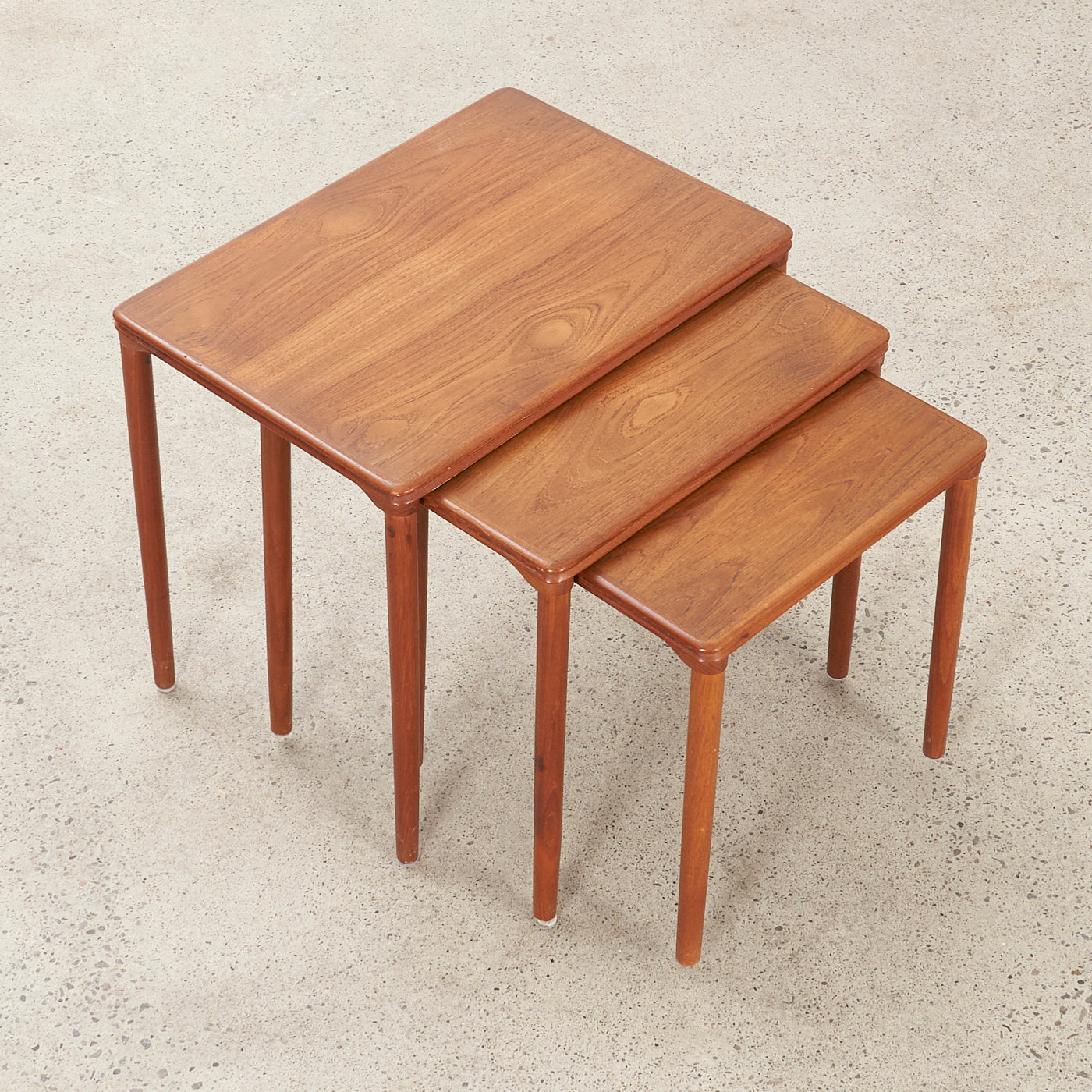 Set of 3 Teak Nesting Table, Denmark