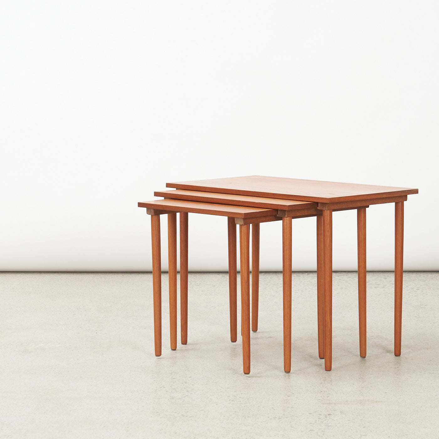 Set of 3 Teak Nesting Tables