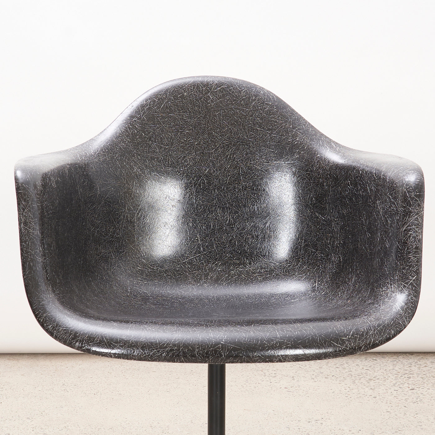 Vintage Eames Fibreglass Arm Chair w/ Swivel Base