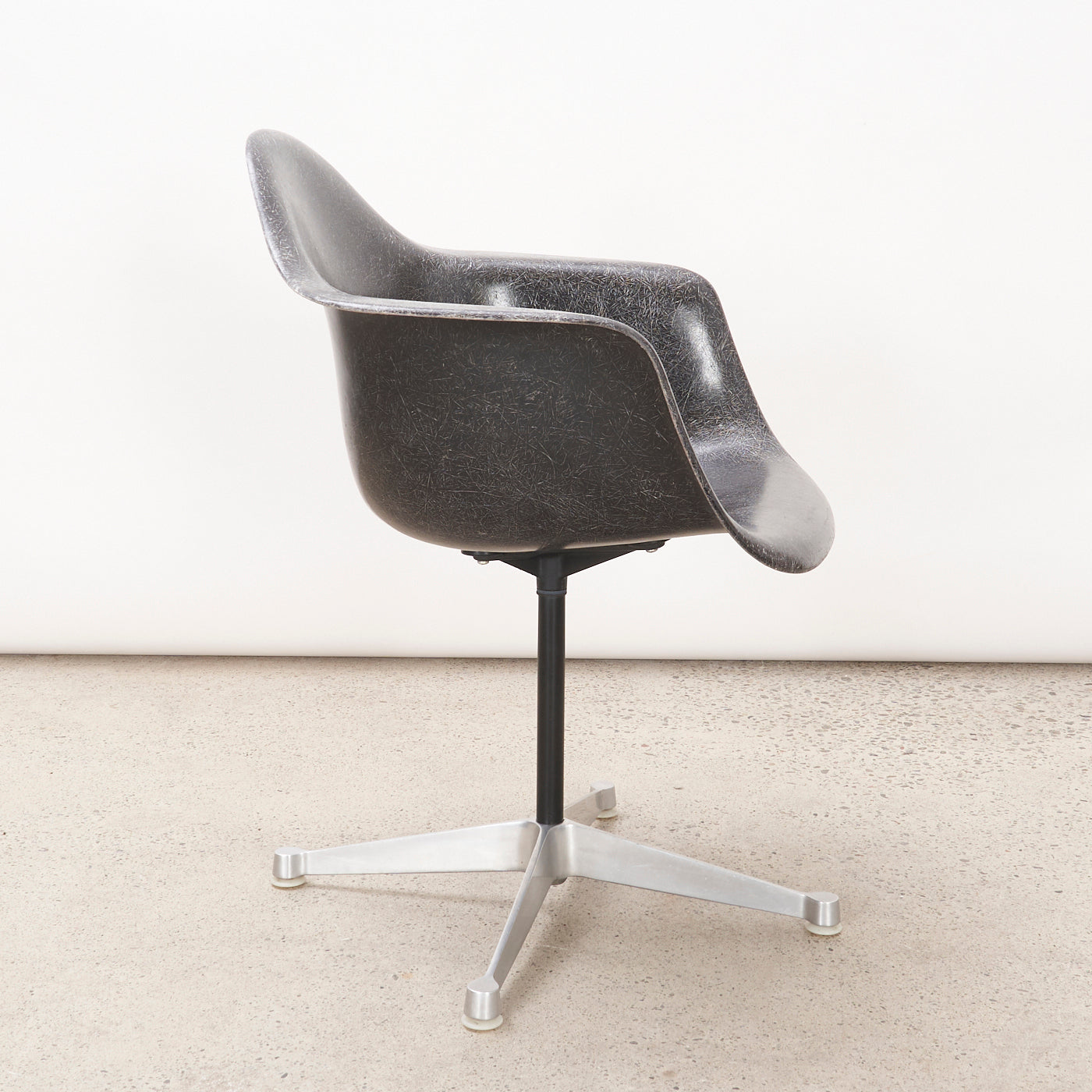 Vintage Eames Fibreglass Arm Chair w/ Swivel Base