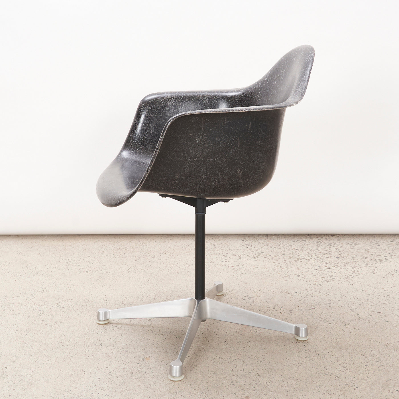 Vintage Eames Fibreglass Arm Chair w/ Swivel Base