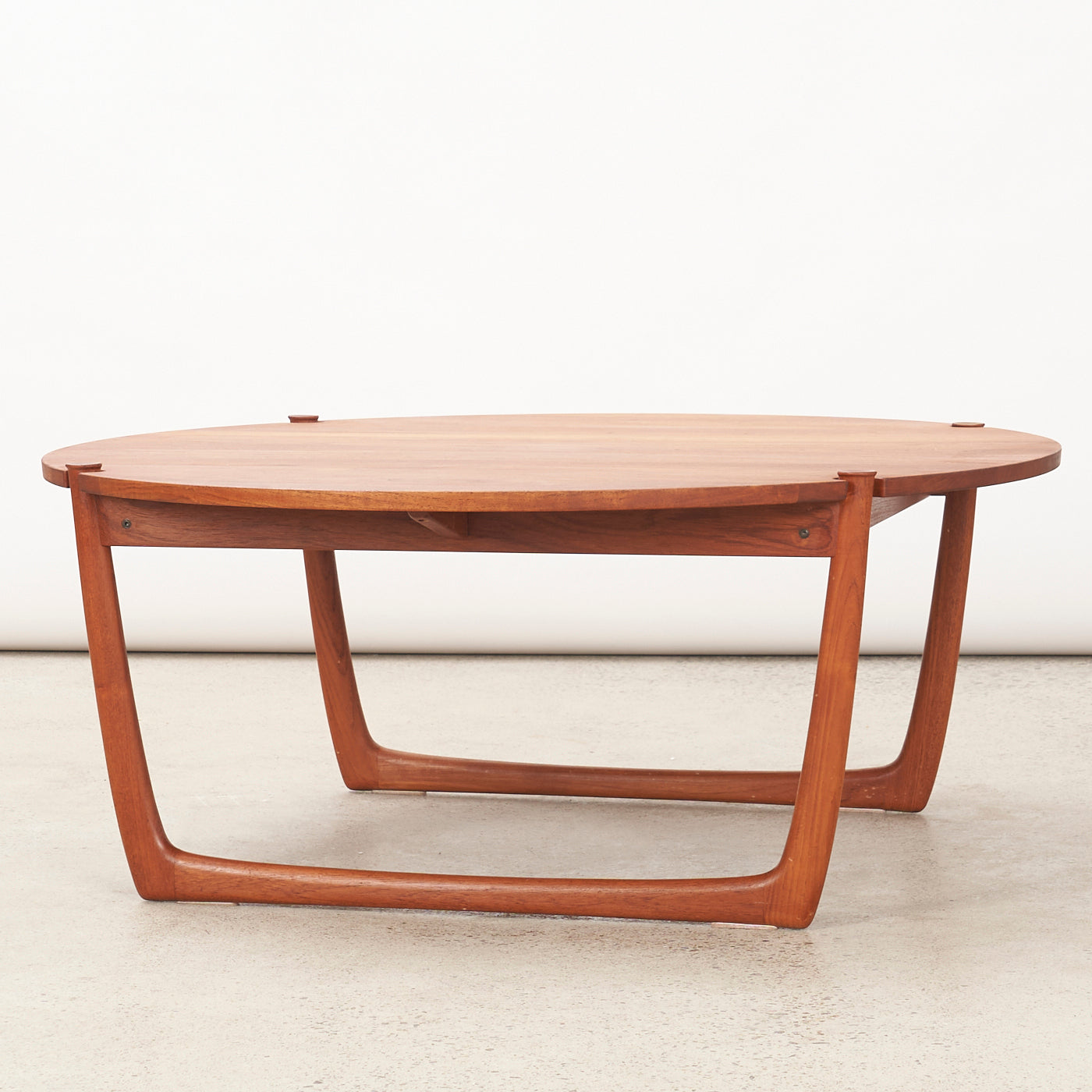 Round Solid Teak Coffee Table by Peter Hvidt & Orla Mølgaard-Nielsen for France & Søn, Denmark