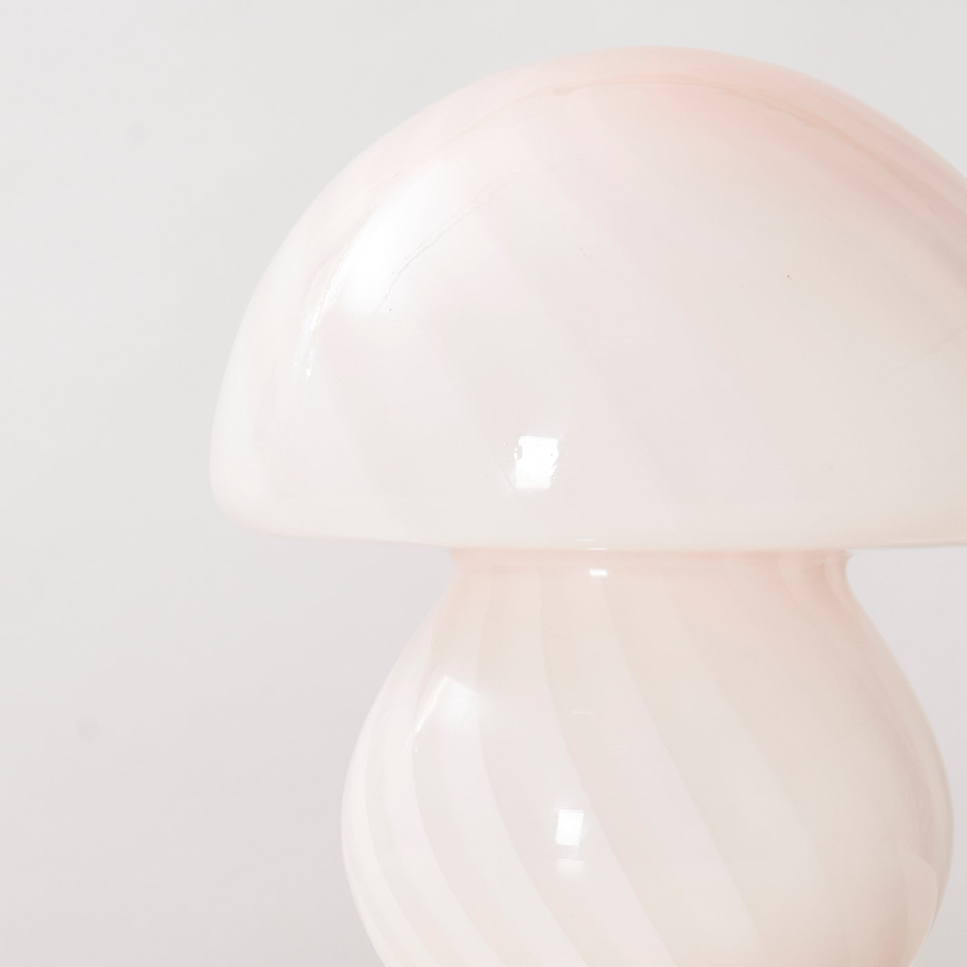 Large Pink Vetri Murano Mushroom Lamp