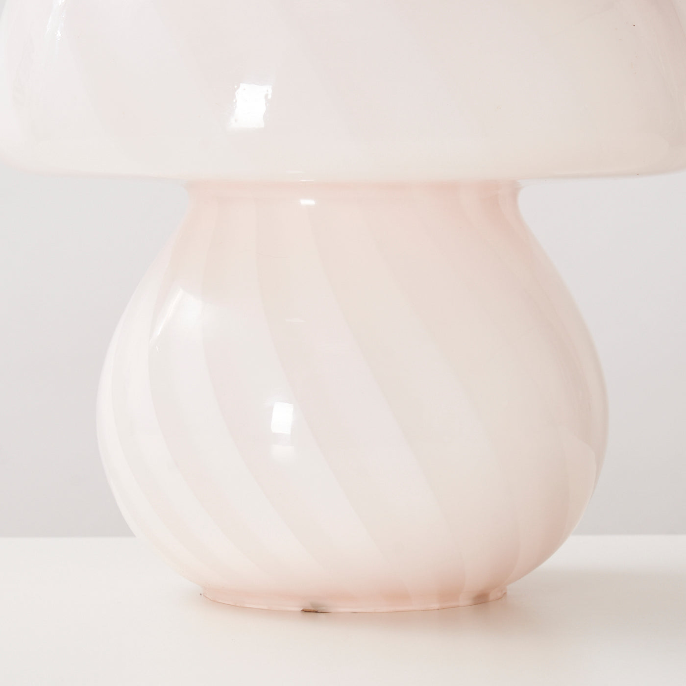 Large Pink Vetri Murano Mushroom Lamp