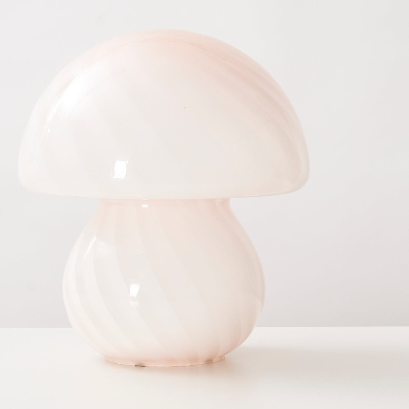 Large Pink Vetri Murano Mushroom Lamp