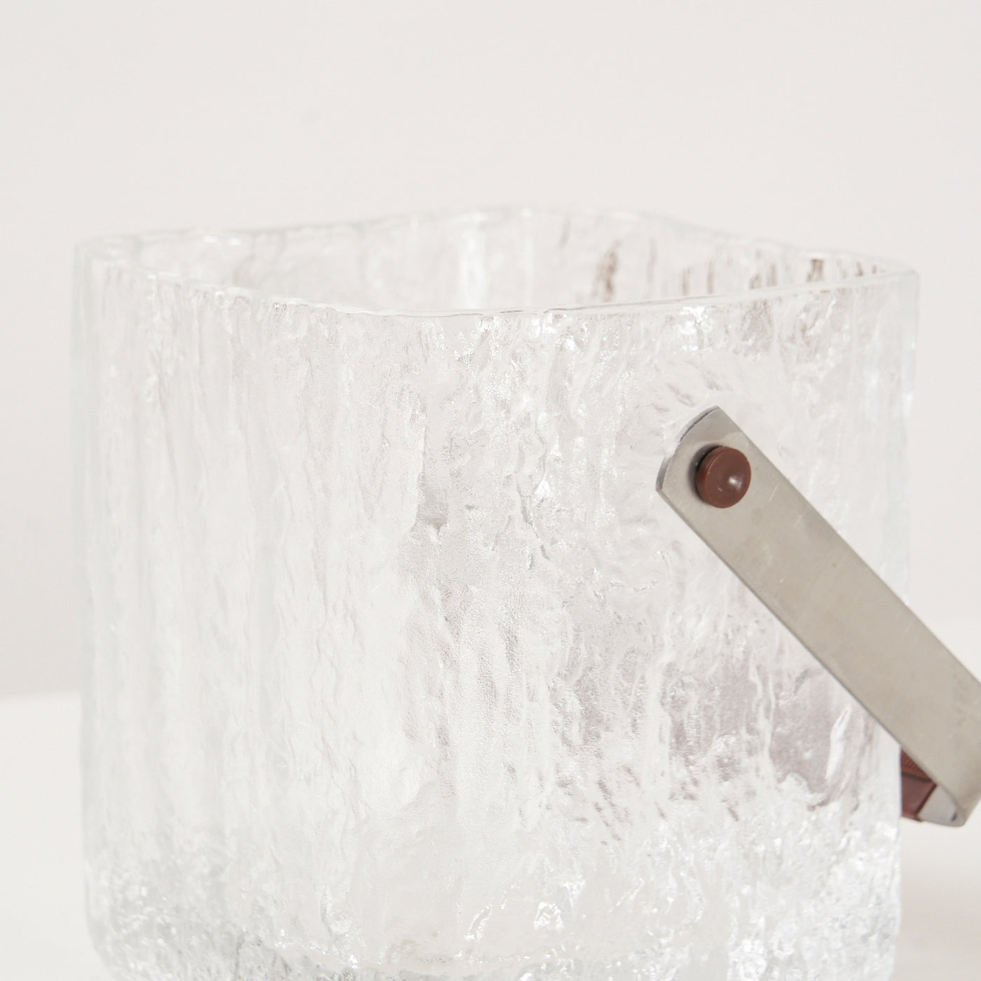 Textured Glass Ice Bucket by Hoya