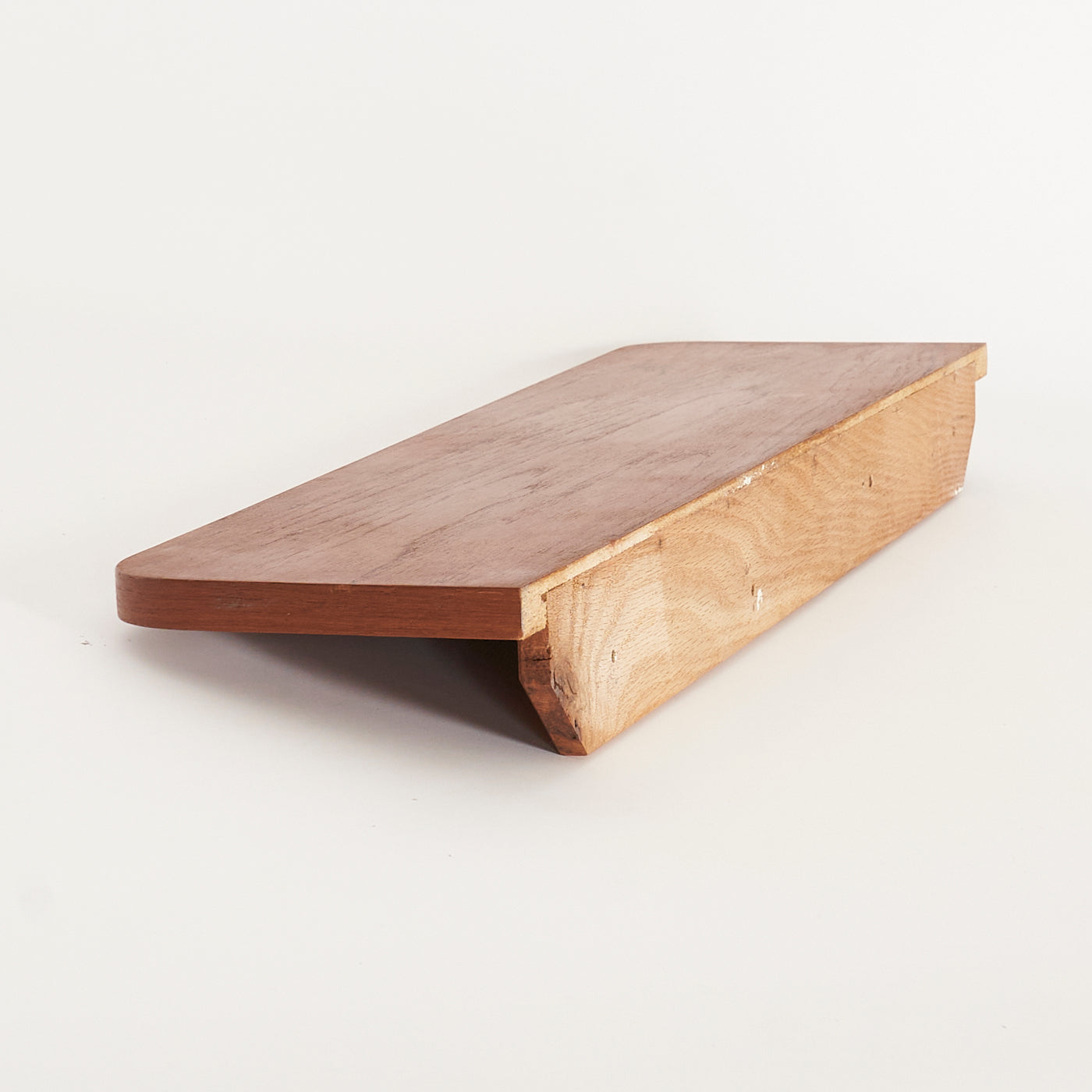 Teak Mirror & Wall-Mounted Shelf