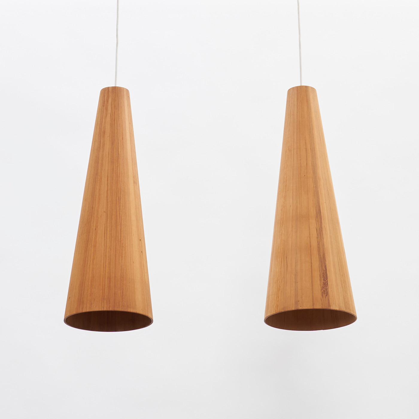 Pair of Oregon Pine Pendant Lights by Jøgen Wolf for Torben Ørskov, Denmark