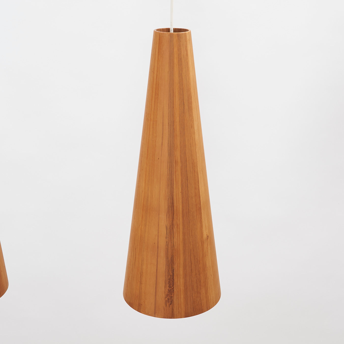 Pair of Oregon Pine Pendant Lights by Jøgen Wolf for Torben Ørskov, Denmark