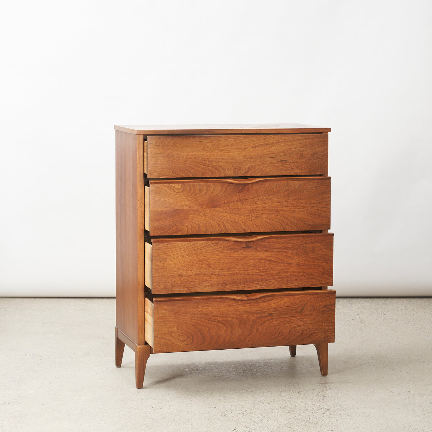 Walnut 4 Drawer Dresser