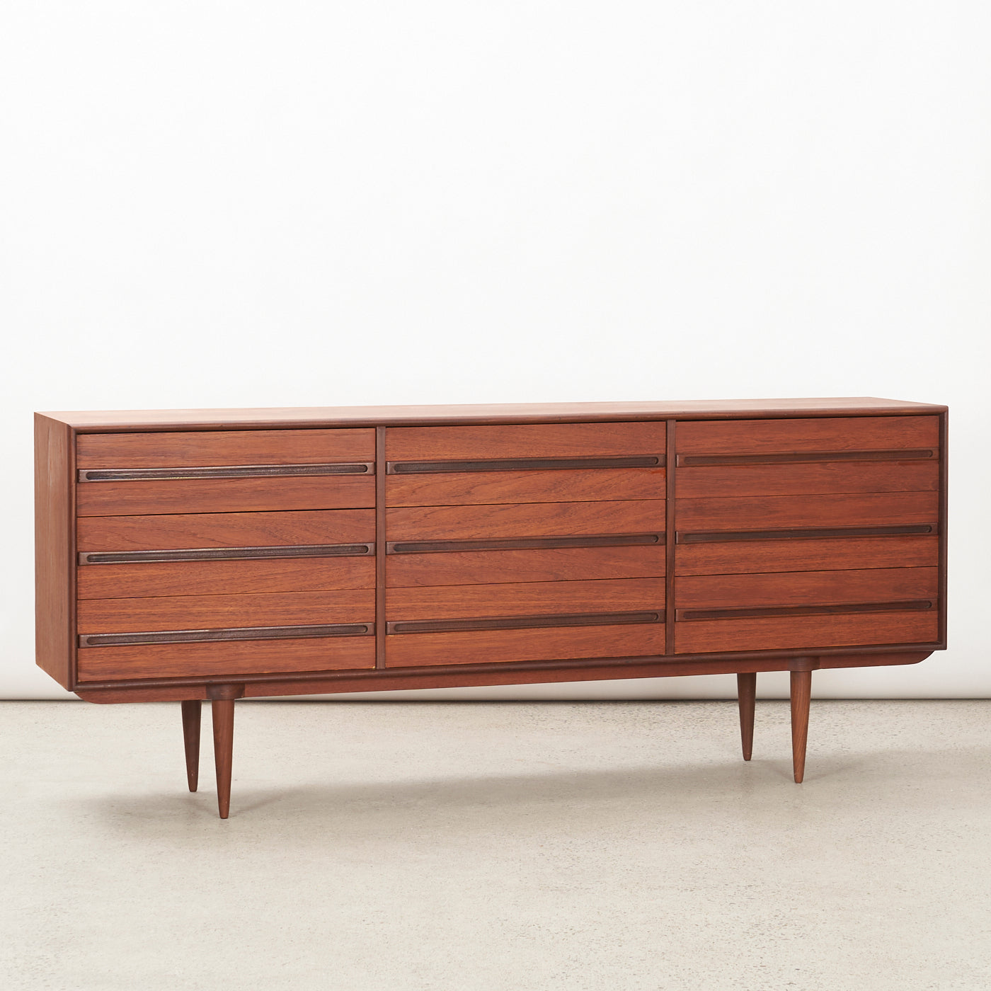 Teak 9 Drawer Dresser by Inter-Continental-Design