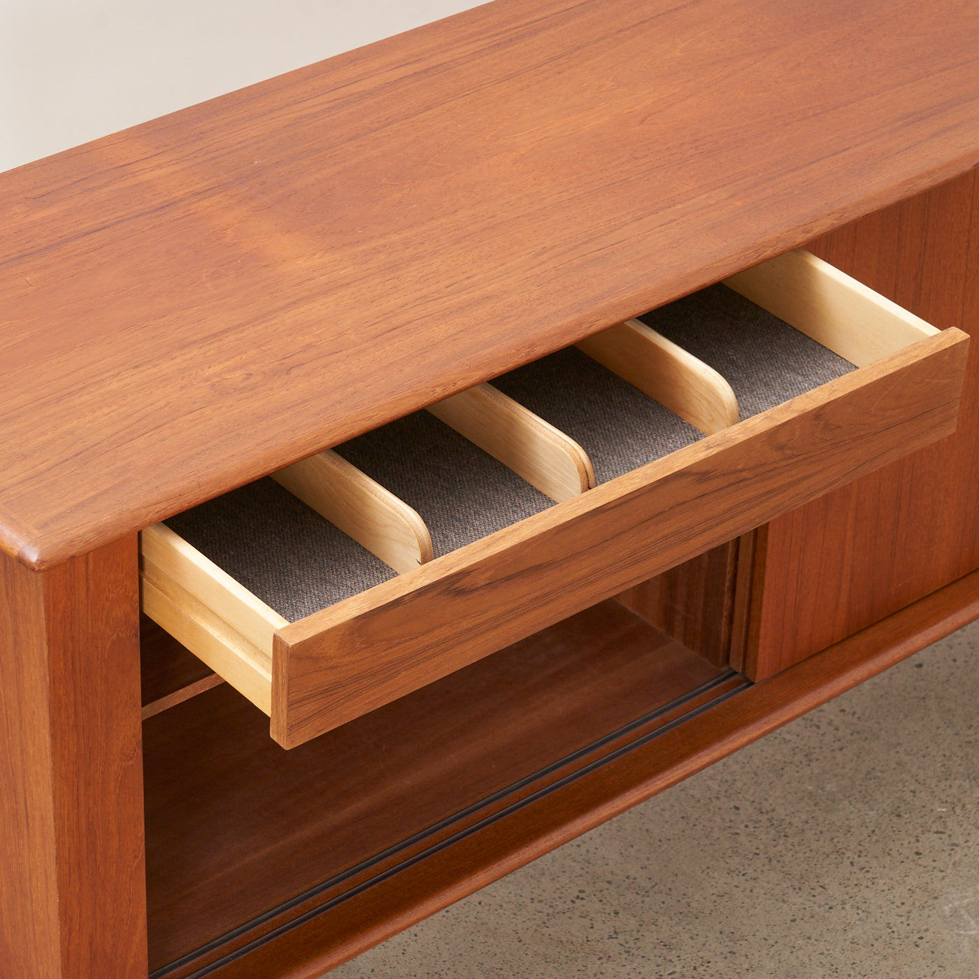 Compact Teak Sideboard