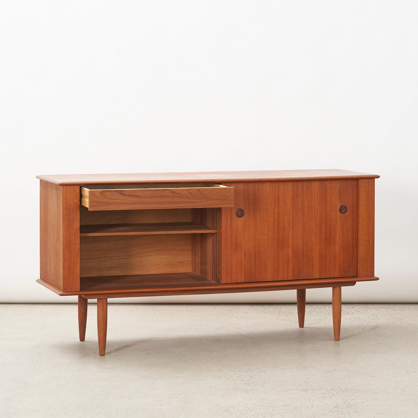 Compact Teak Sideboard