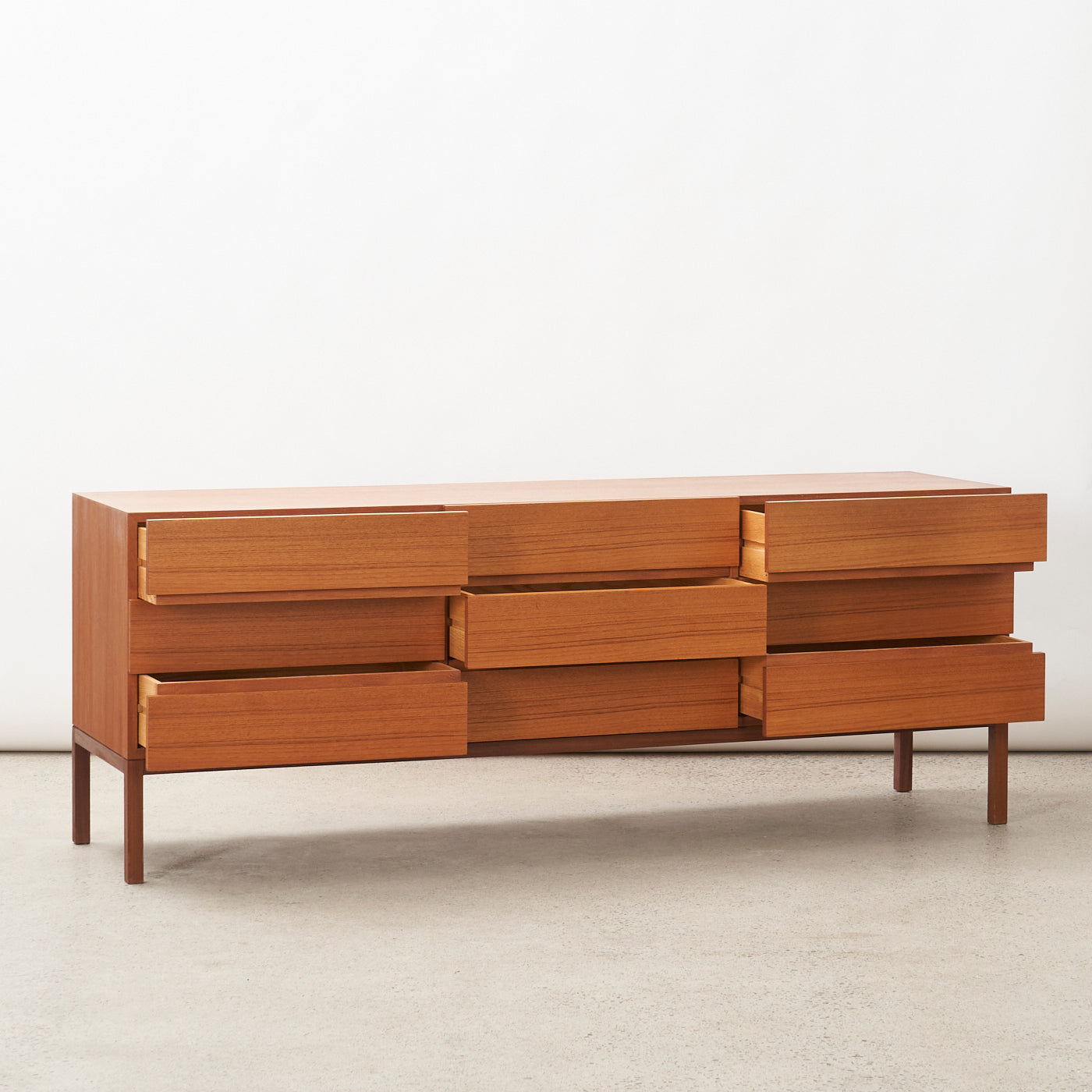 Teak 9 Drawer Dresser by REFF