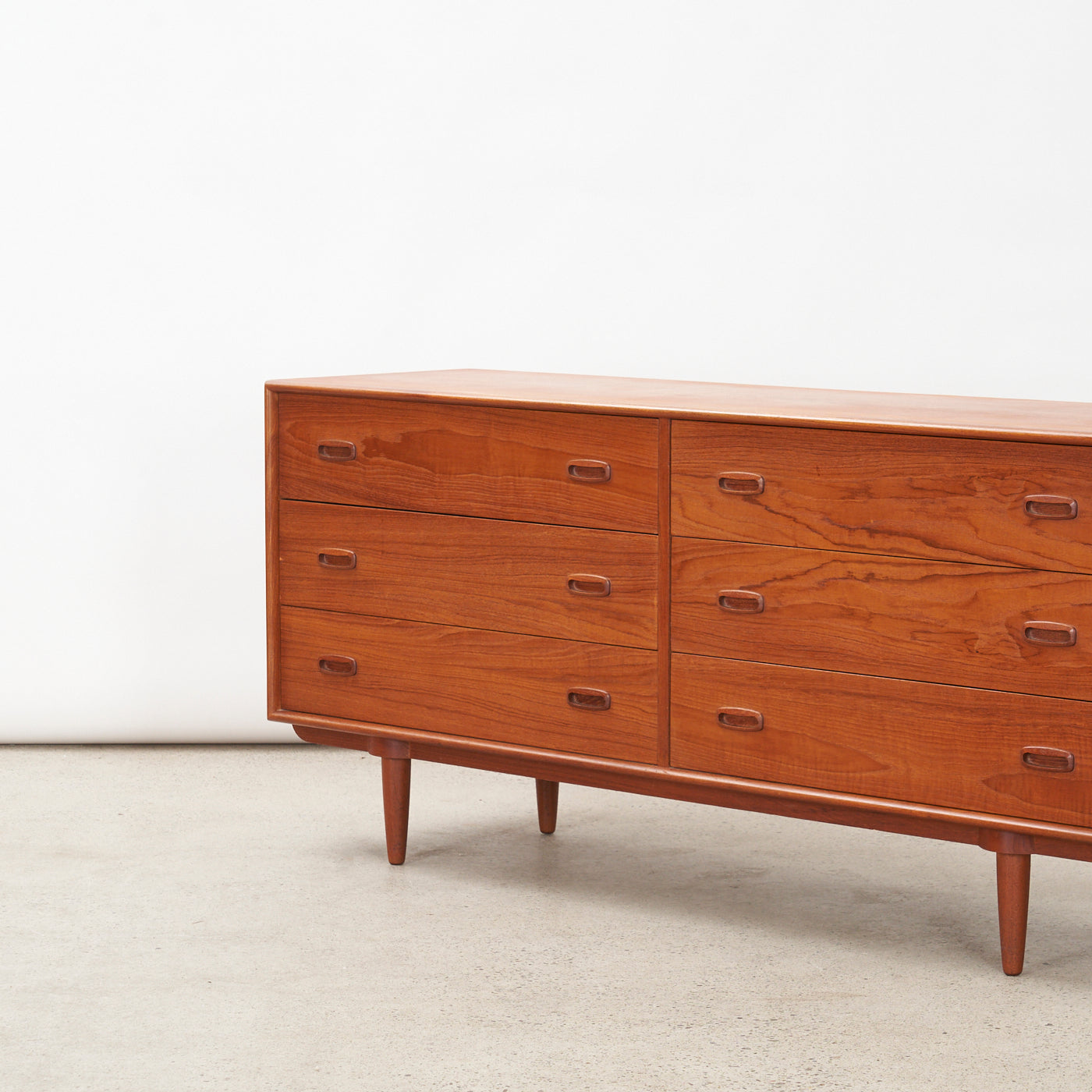 Teak 6 Drawer Dresser